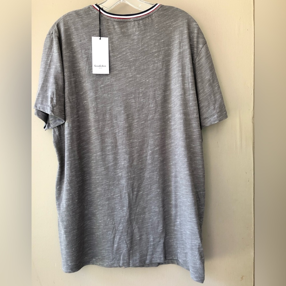 Grey Ringer T-Shirt Large - Picture 4 of 4